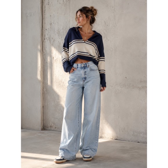 Hidden Jeans Denim - Hidden Jeans Alyx Baggy Jean Light Wash High Rise Wide Leg Denim 27 NEW